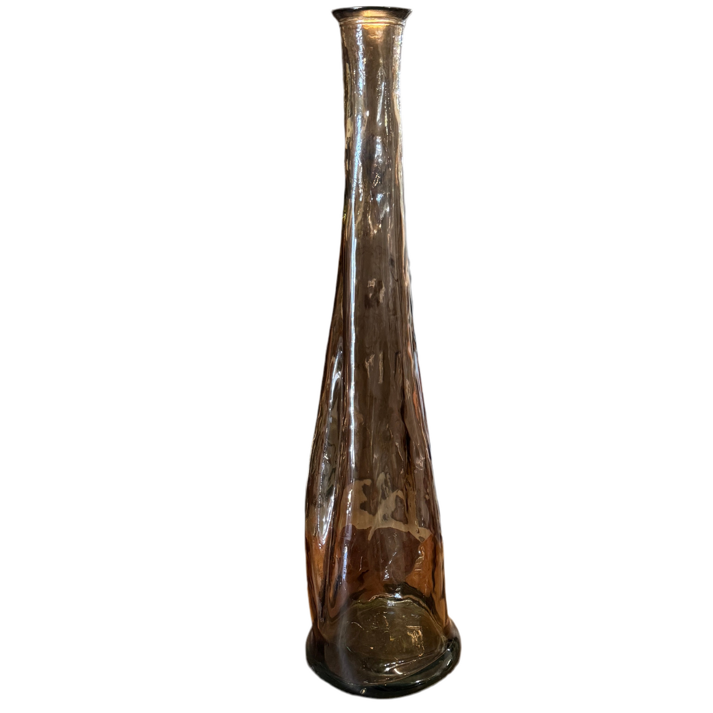 Stor røgfarvet glas vase