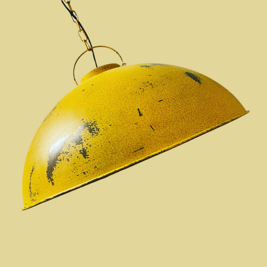 Loftlampe i industriel stil Ø52 gul