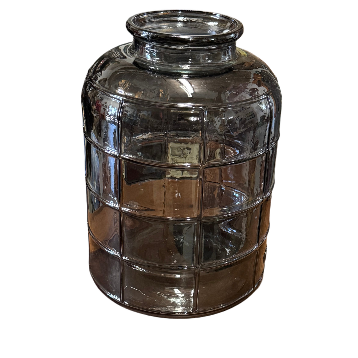 Glas vase grå