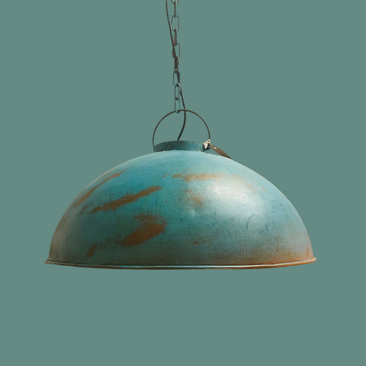 Loftlampe i industriel stil Ø52 Tyrkis