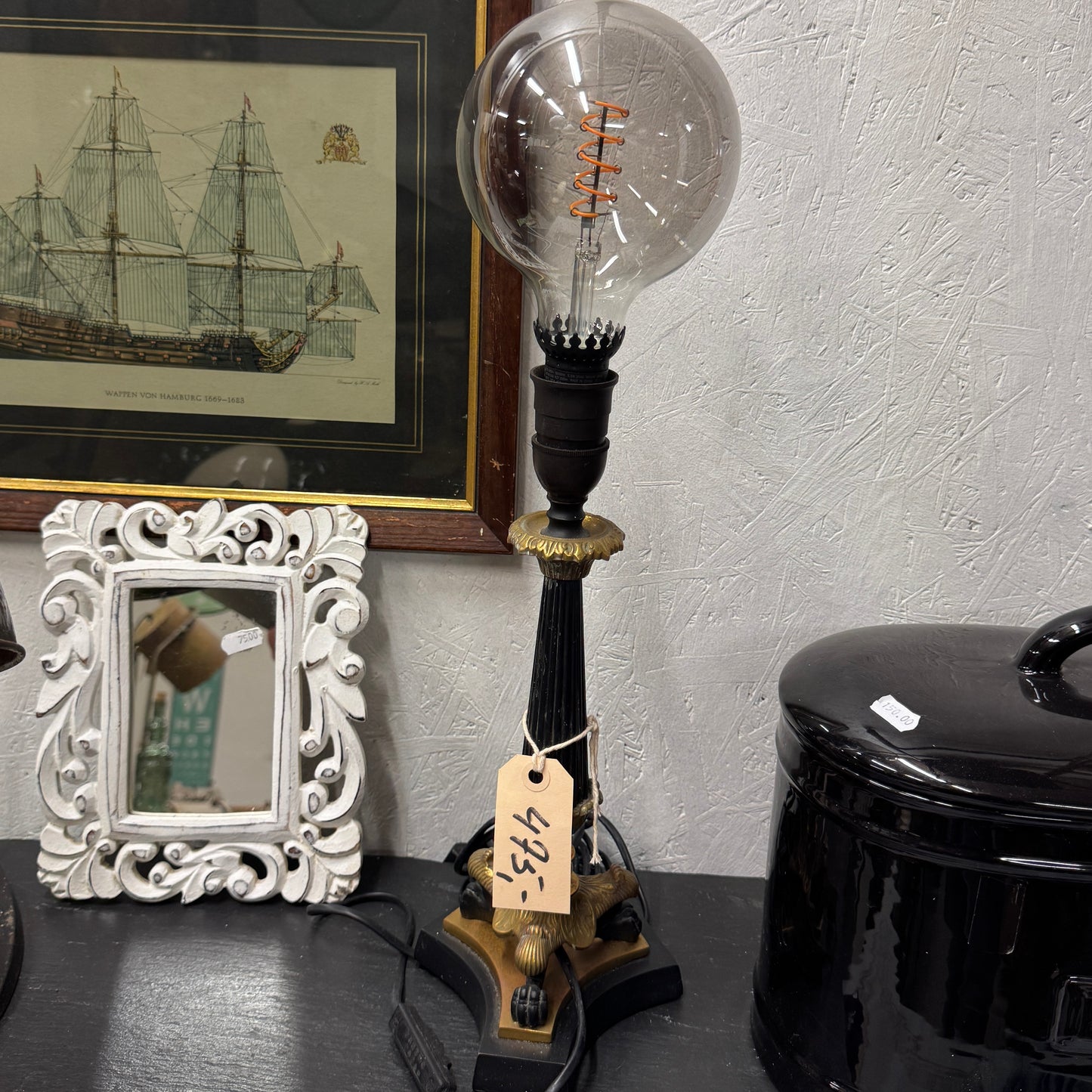 Bord lampe messing