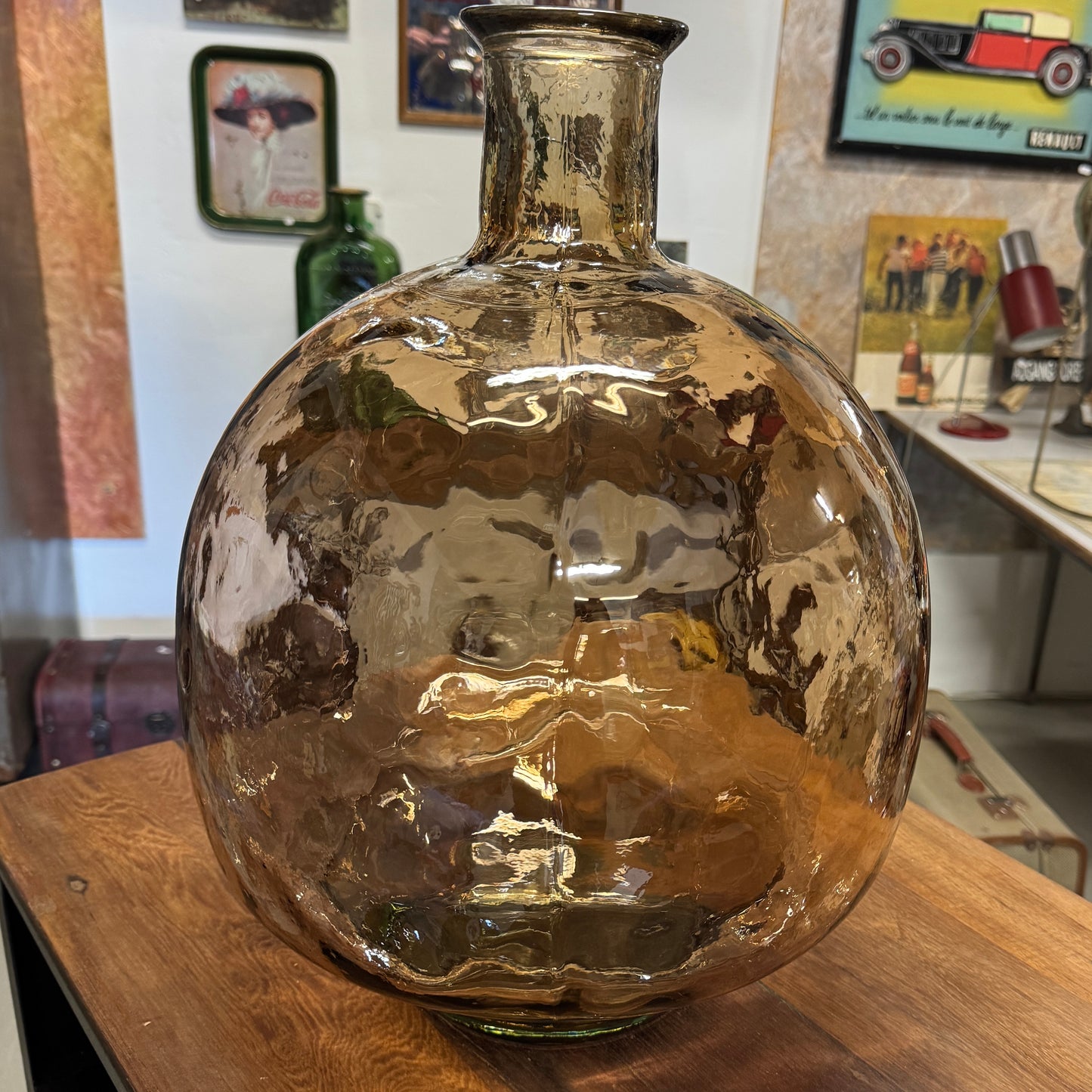 Glas vase røgfarvet