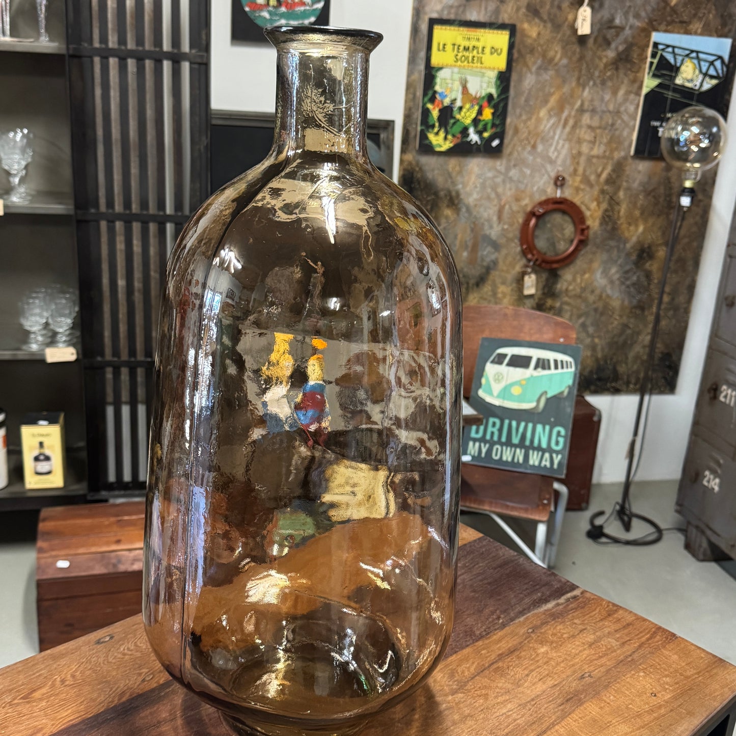 Glas vase røgfarvet