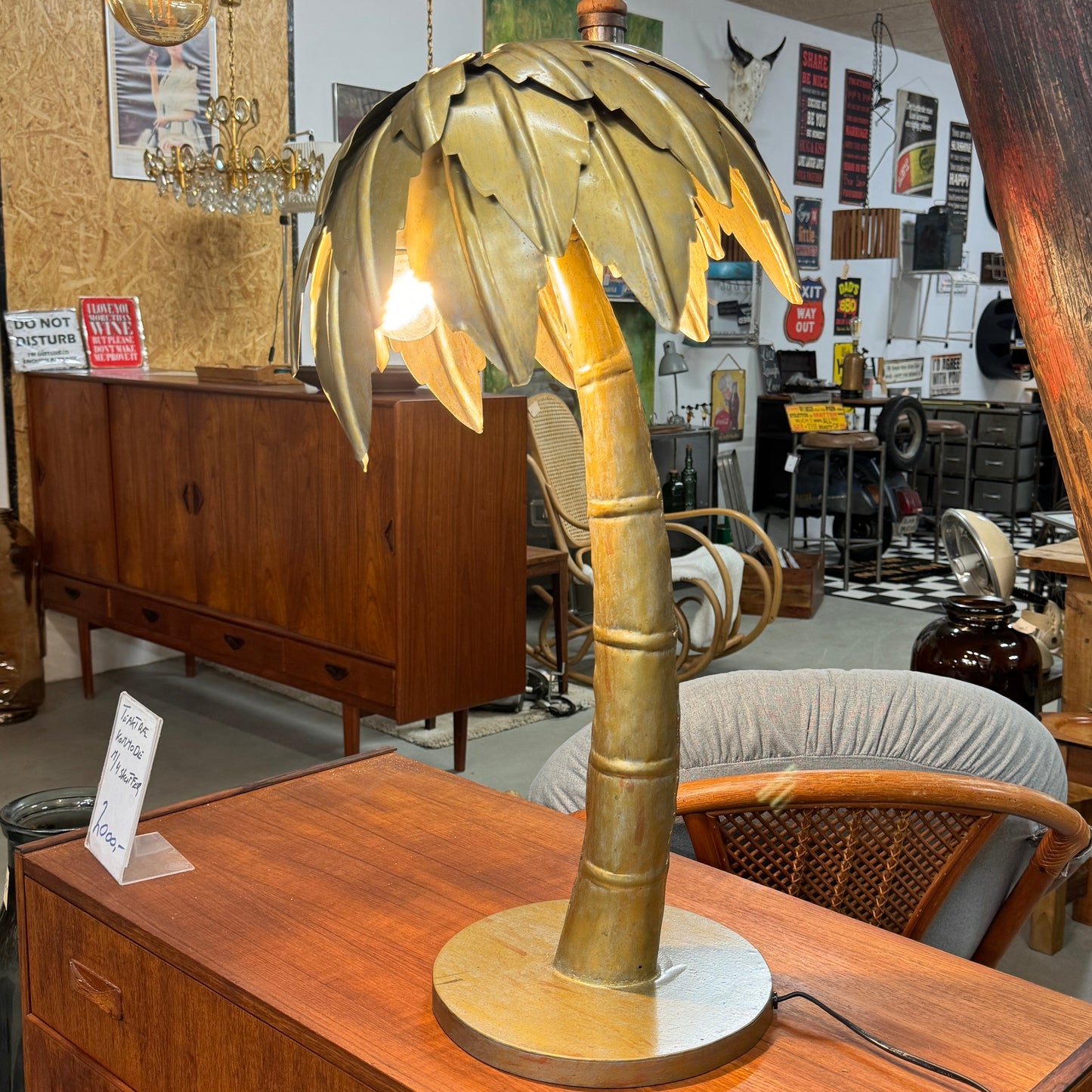 Palme bord lampe