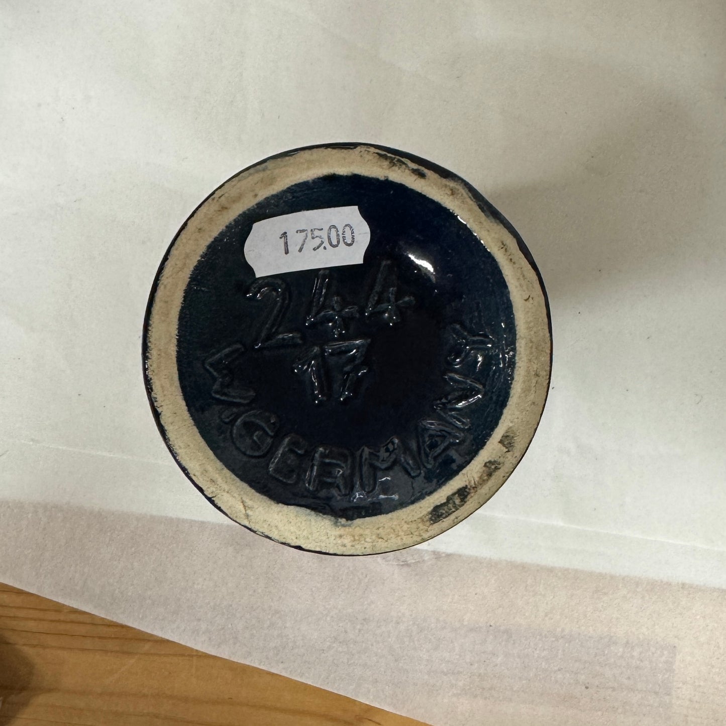 Blå keramik West Germany vase