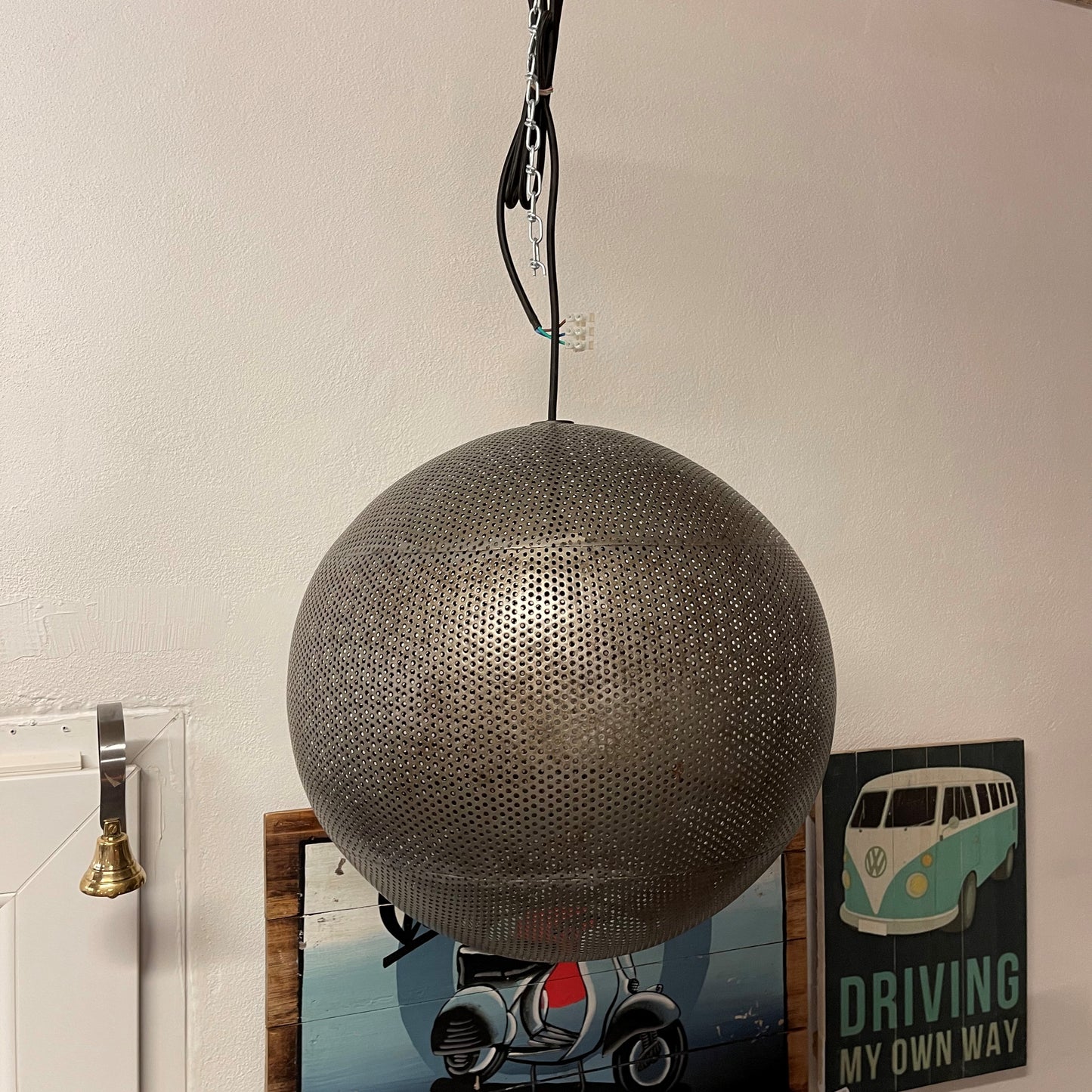 Rå fed metal loftlampe i metal