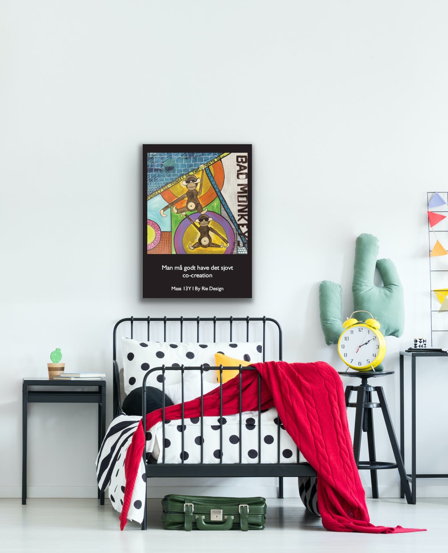 Poster “Bad Monkey’s co-created med Mass (Black)