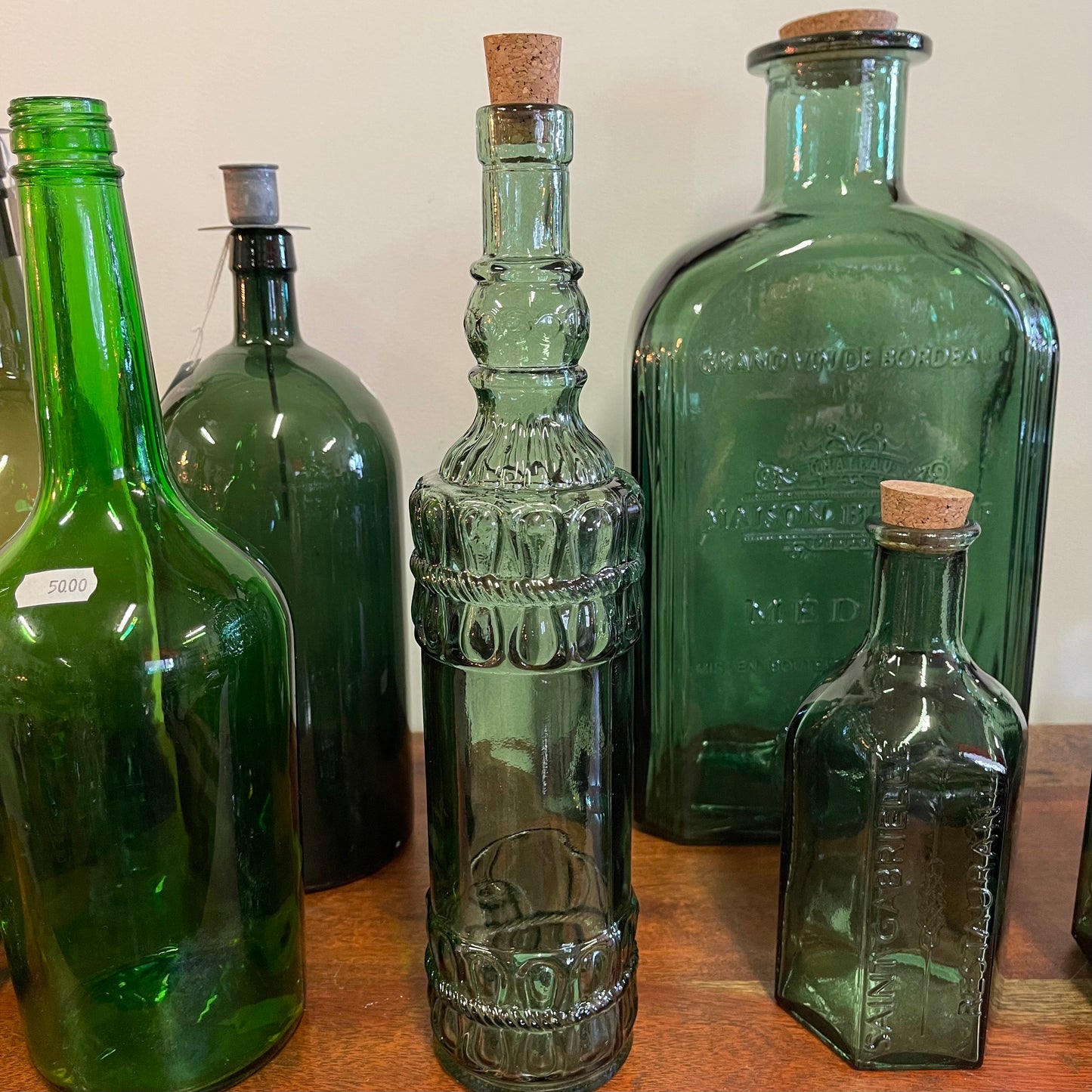 Hailey glasflaske grøn H35