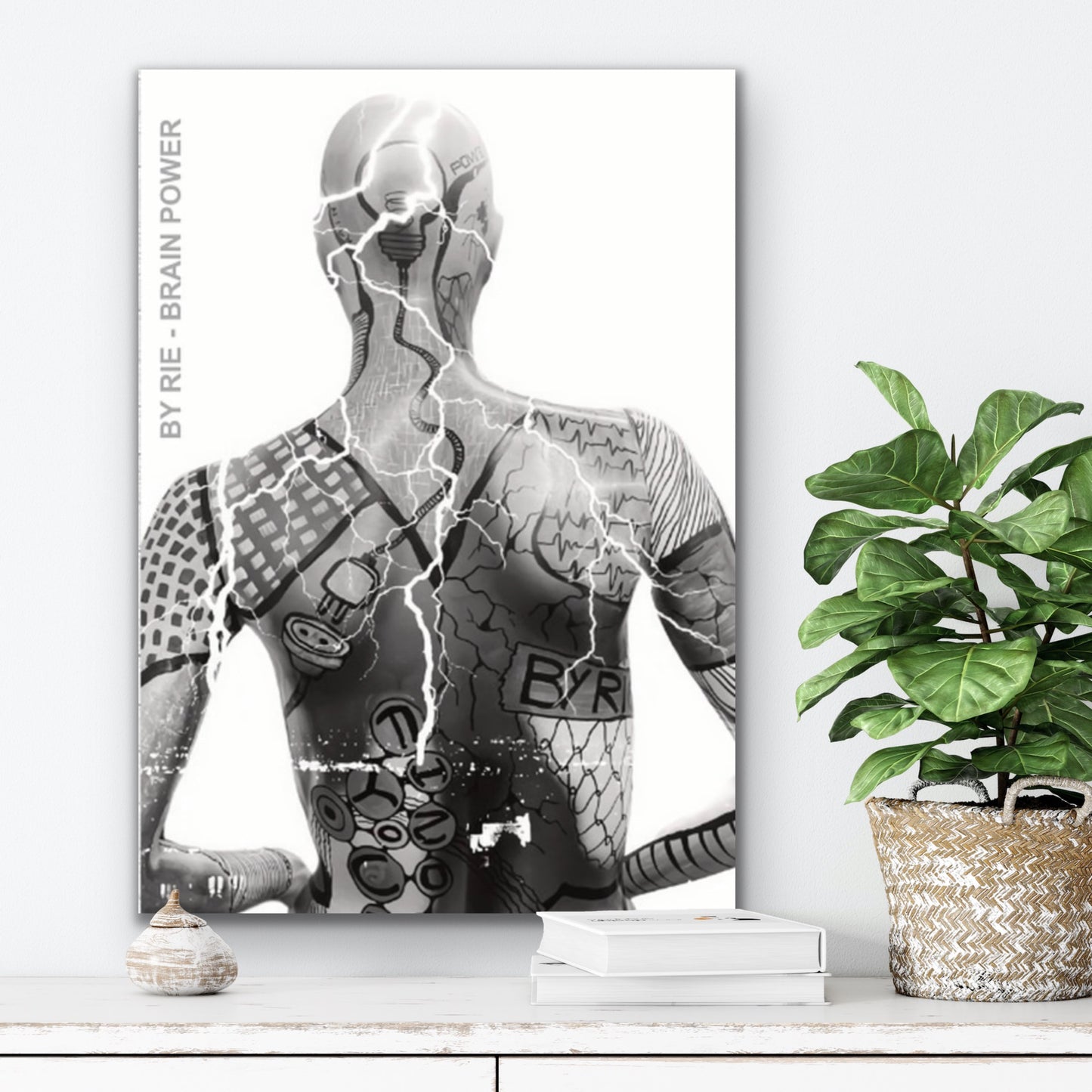 Poster “Brain Power” (Black and White)