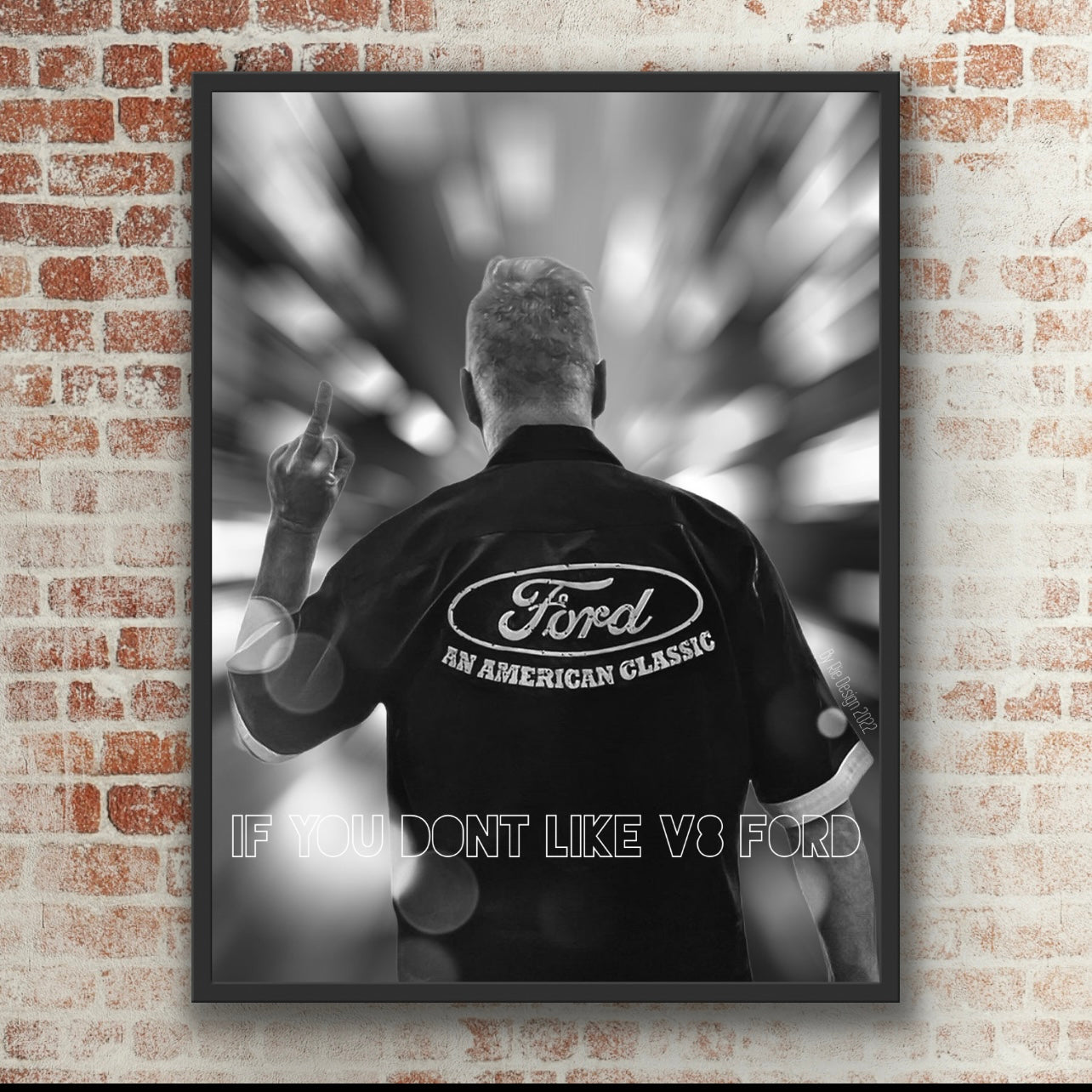 Poster “kan du li’ V8 Ford”