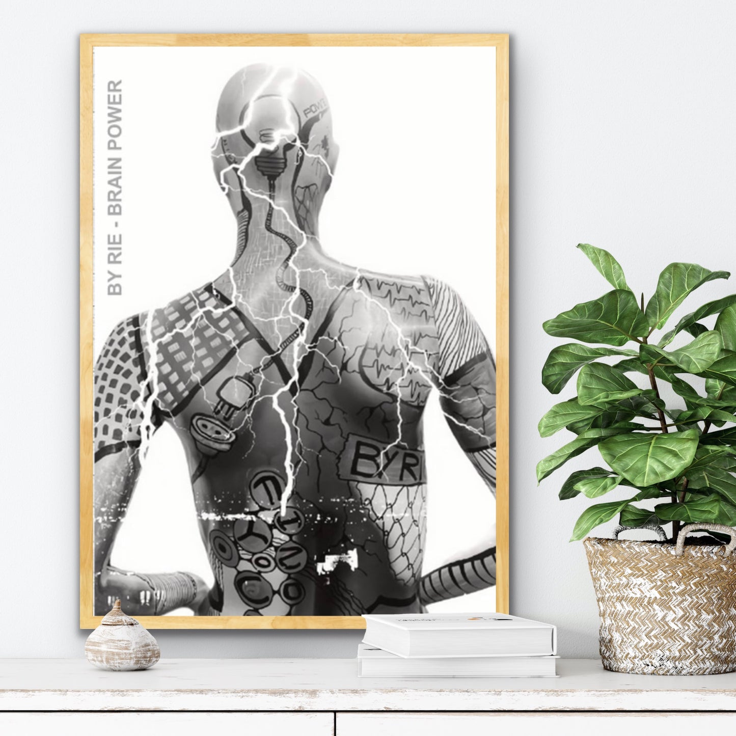 Poster “Brain Power” (Black and White)
