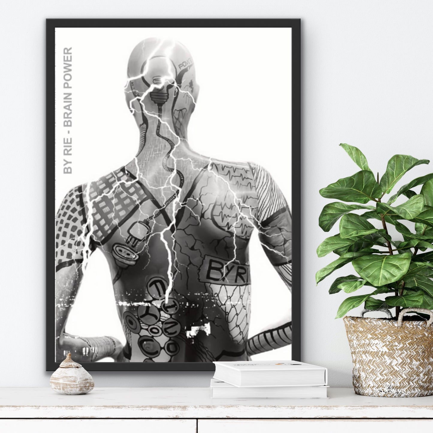 Poster “Brain Power” (Black and White)