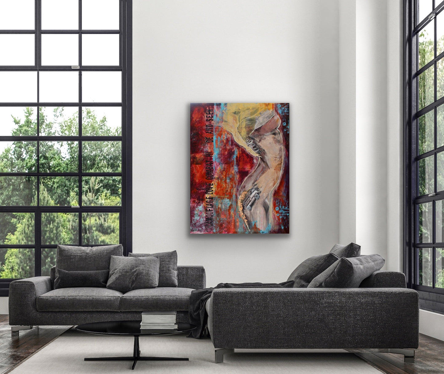 Maleri “Kan man det …” 100x150