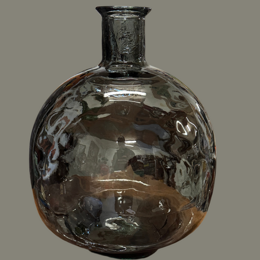 Glas vase grå