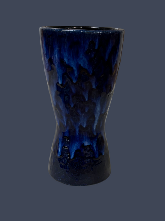 Blå keramik West Germany vase