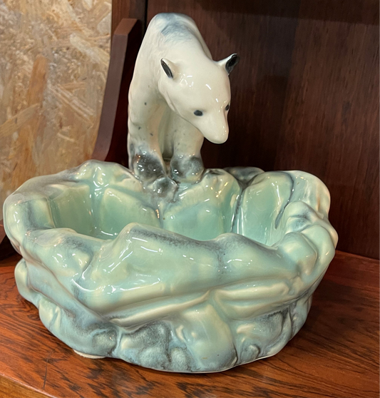 keramik skål med bjørn på