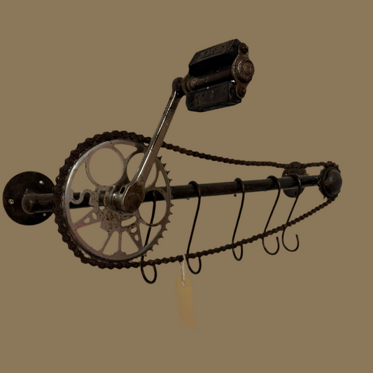 Unika metal knagerække fra gammel cykel