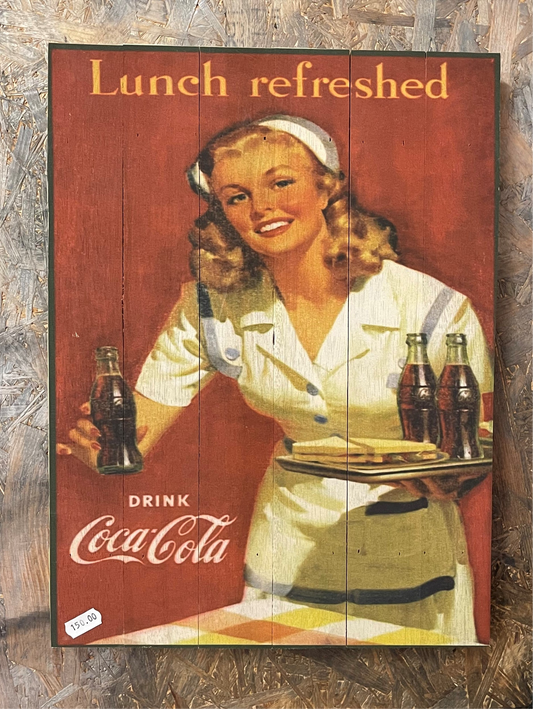 Coca Cola træskilt