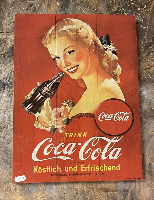 Coca Cola træskilt