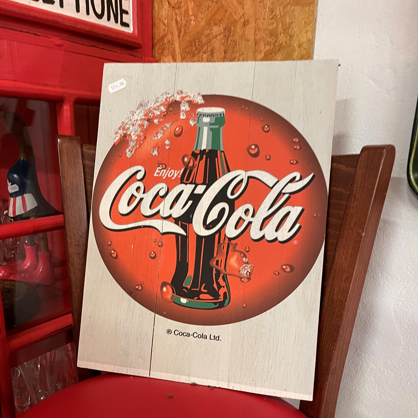 Coca Cola træskilt
