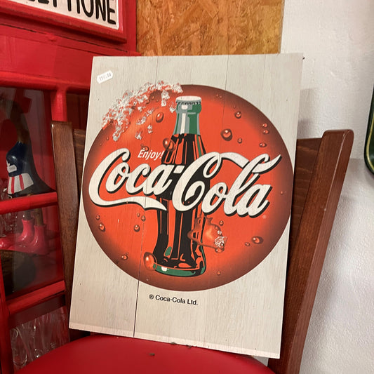 Coca Cola træskilt