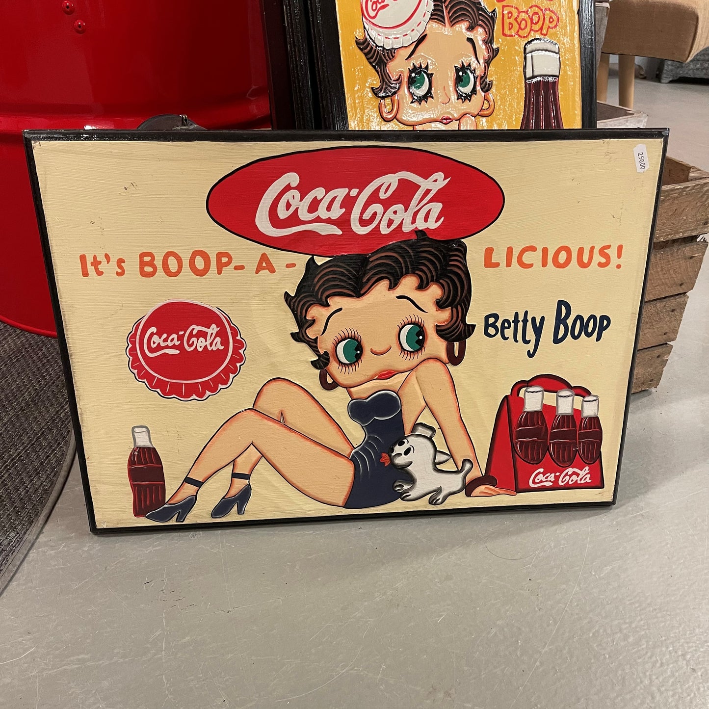 Coca Cola Betty Boob træskilt