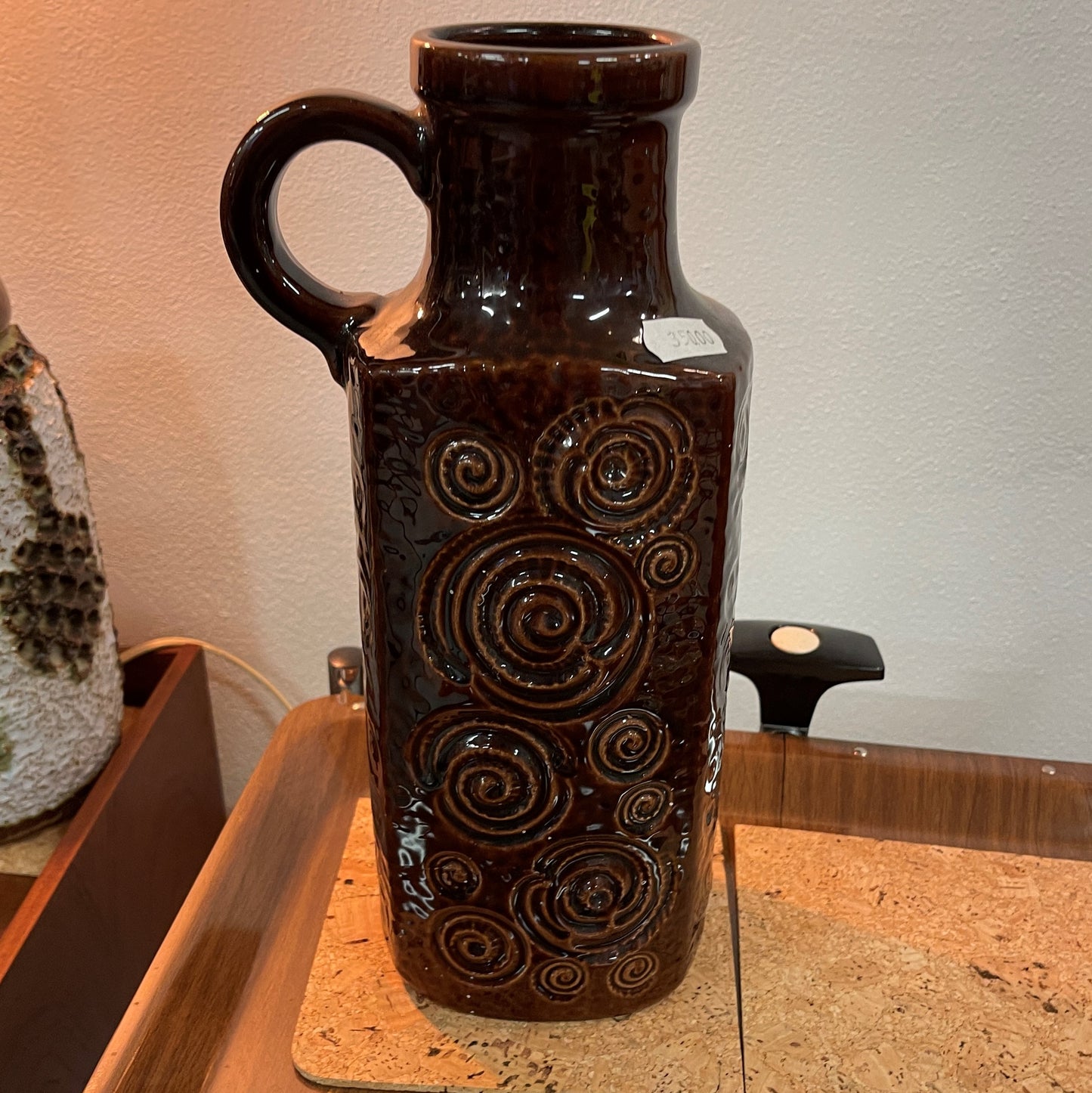 Flot keramik brun vase