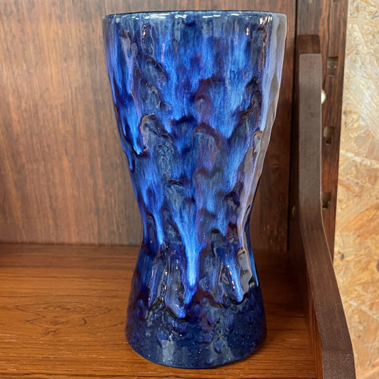 Blå keramik West Germany vase