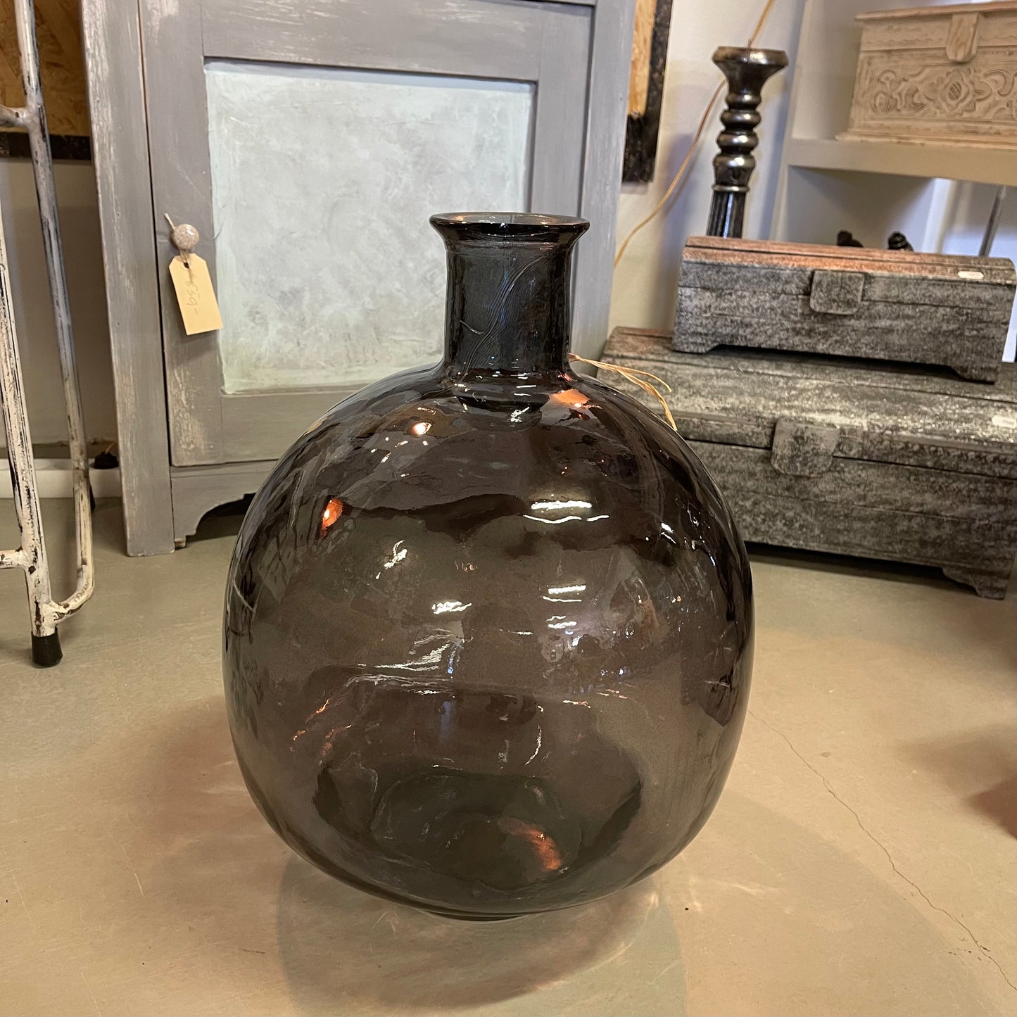 Sort / røgfarvet gulv / bord vase (bowle)