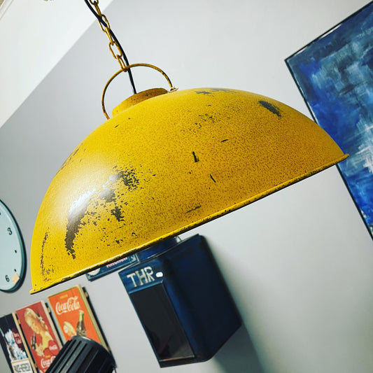 Loftlampe i industriel stil Ø52 gul