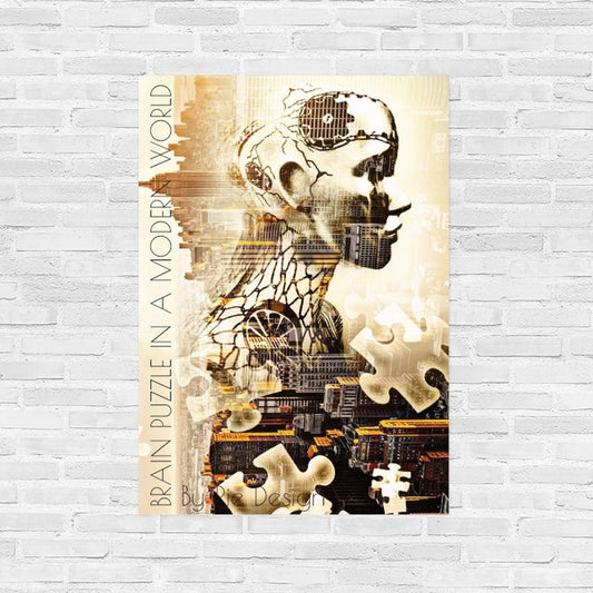 Poster “Brain Puzzle in a modern World” (Golden)