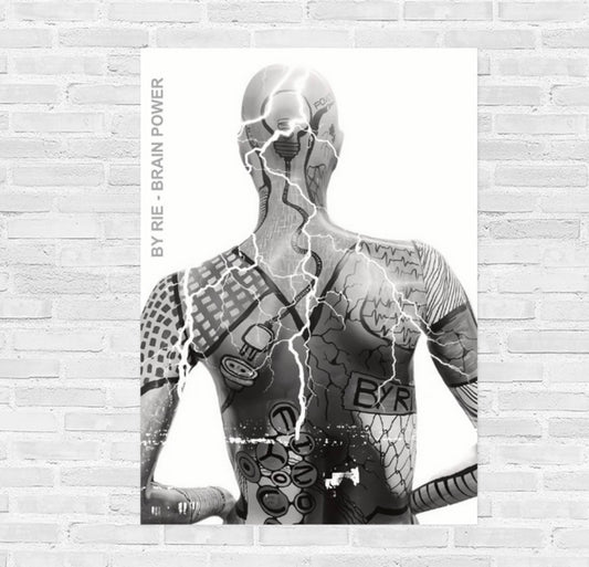 Poster “Brain Power” (Black and White)