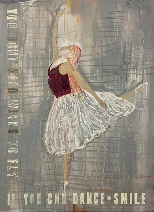 Maleri “If you can Dance…” 100x150